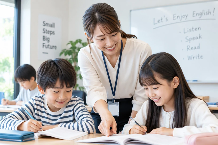 子どもたちの学習をサポートする先生